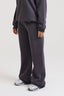 Embossed Wide Leg Joggers - Charcoal
