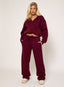 Lovers Wide Leg Joggers - Burgundy