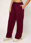Lovers Wide Leg Joggers - Burgundy