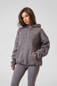 DÈS VU Grey embossed hoodie