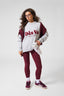DÈS VU Grey and Burgundy knit jumper