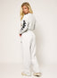 Grey marl joggers with relaxed fit and black embroidered DÈSVU 422 logo-5