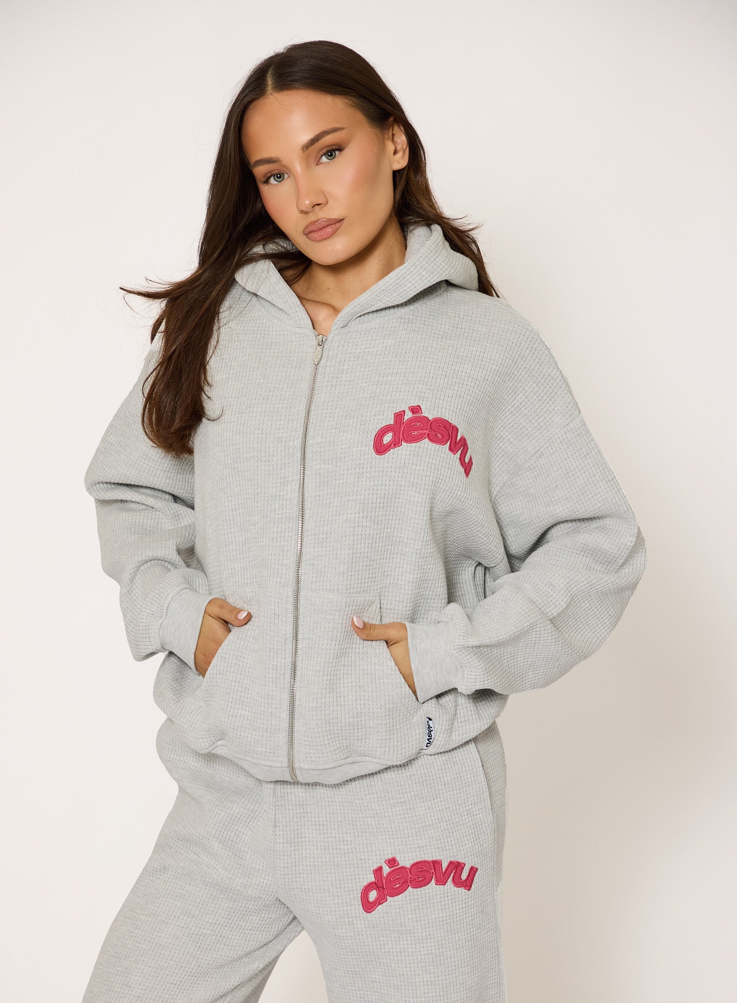 Heavyweight Waffle Hoodie - Grey – Dès Vu
