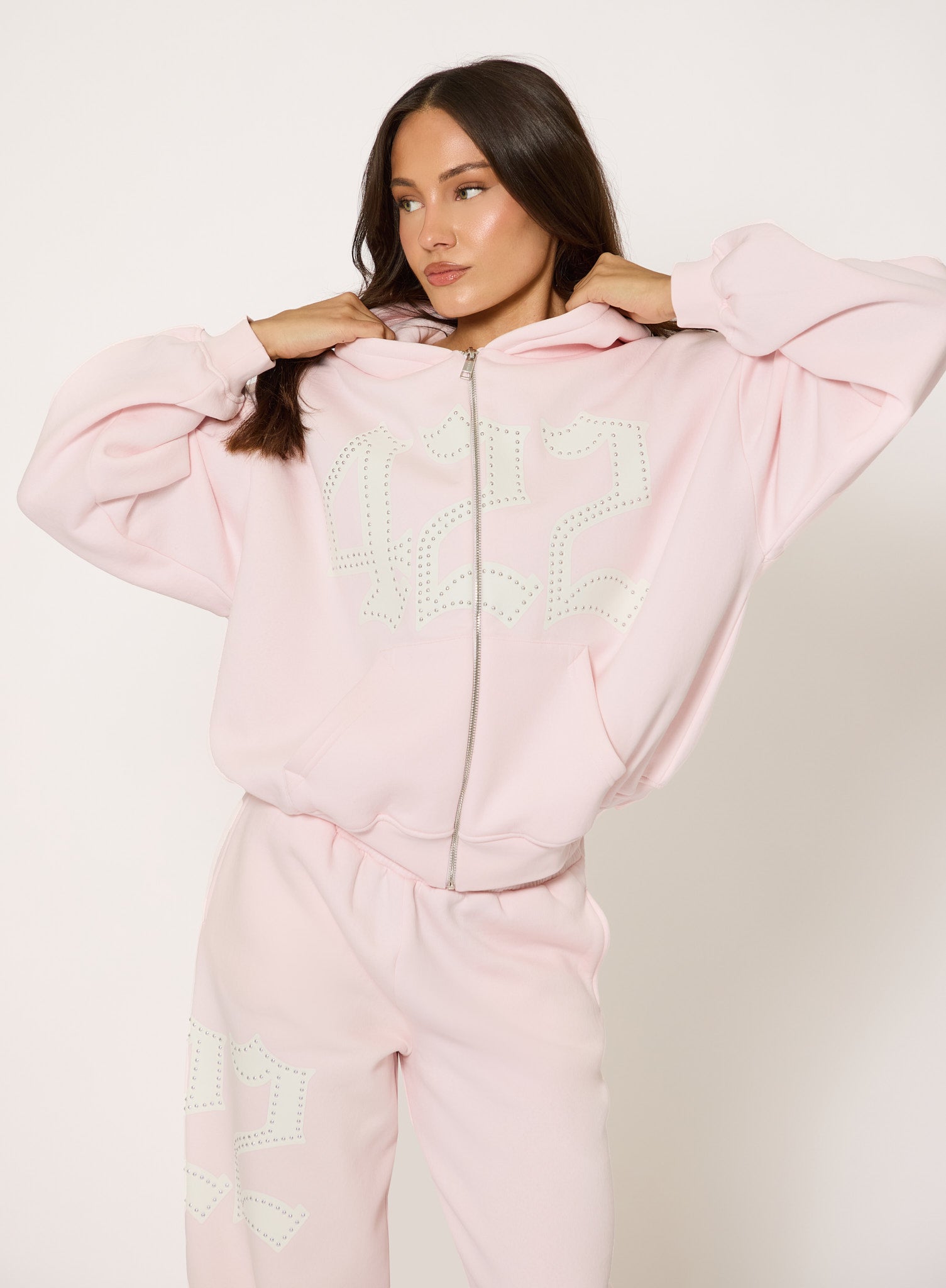 422 Oversized Zip Hoodie - Light Pink – Dès Vu