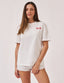 Knotted T Shirt - White/Red