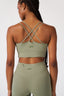 Cross Back Bra - Olive