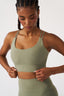 Cross Back Bra - Olive