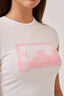 Cassette Baby Tee - White/Pink