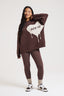 Drip Heart Knit Jumper - Chocolate