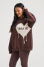 Drip Heart Knit Jumper - Chocolate