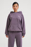 Double Logo Oversized Hoodie - Dark Mauve