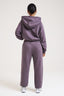 Double Logo Oversized Hoodie - Dark Mauve