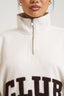 Club Quarter Zip Sweat - Light Stone