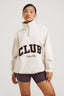 Club Quarter Zip Sweat - Light Stone