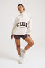 Club Quarter Zip Sweat - Light Stone