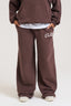 Club Wide Leg Joggers - Chocolate