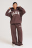 Club Wide Leg Joggers - Chocolate