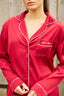 Satin Pyjama Top - Crimson