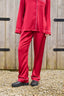 Satin Pyjama Bottoms - Crimson