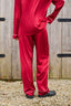 Satin Pyjama Bottoms - Crimson