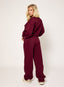 Lovers Wide Leg Joggers - Burgundy