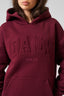 DÈS VU Burgundy embossed daily hoodie