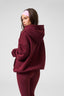 DÈS VU back of burgundy hoodie