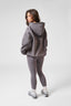 DÈS VU back of grey embossed hoodie