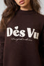 DÈS VU Chocolate knit with cream writing