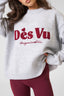 DÈS VU Grey and Burgundy knit jumper