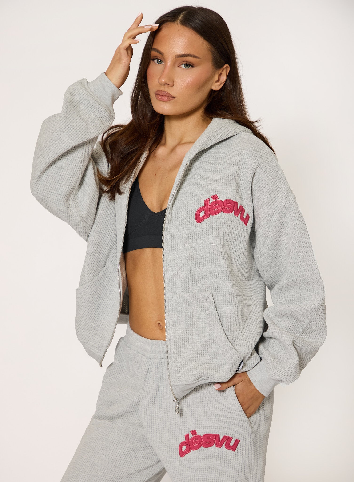 Heavyweight Waffle Hoodie - Grey – Dès Vu