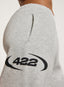 Grey tracksuit with 422 logo  on a plain background
