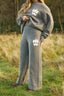 Bubble Knitted Trousers - Charcoal