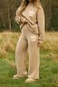 Bubble Knit Trousers - Taupe