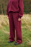 Lovers Wide Leg Joggers - Burgundy